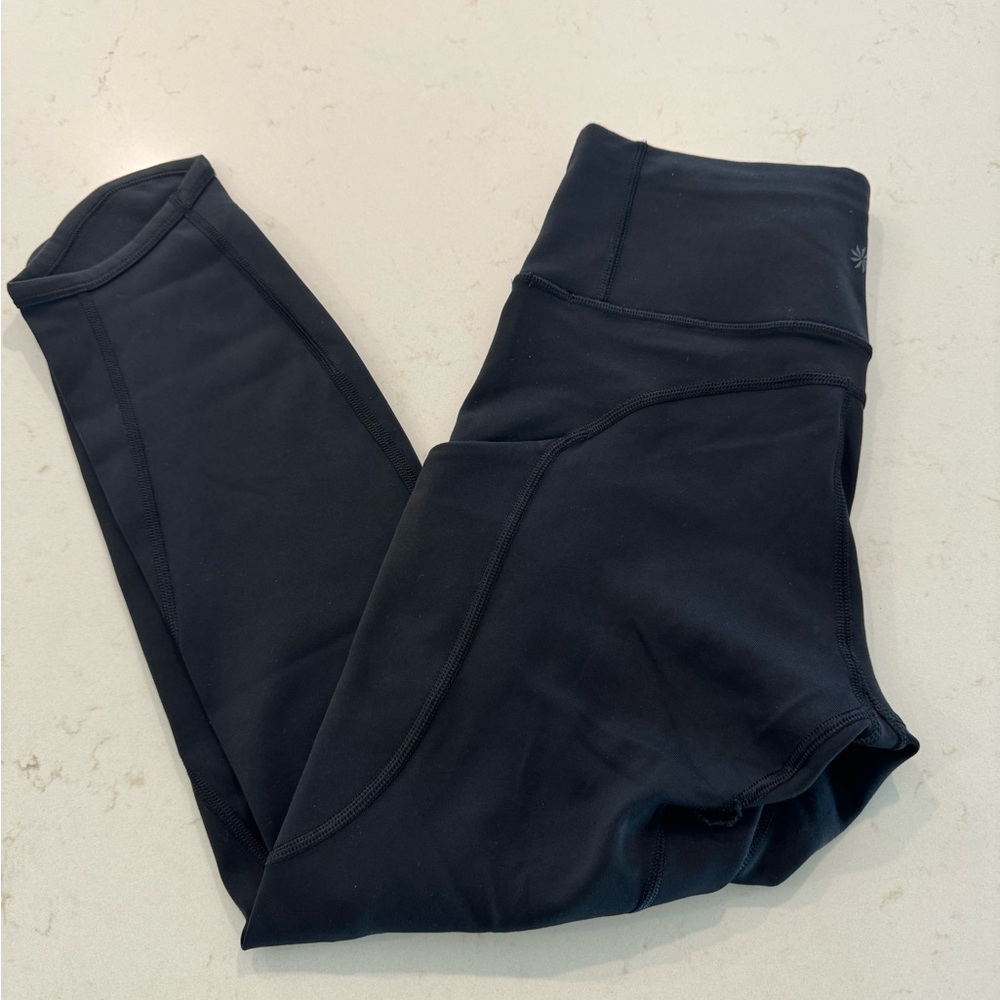 ATHLETA Womens Capri Leggings w/ Side Pockets w/Zips Size XS